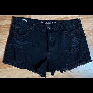 American Eagle Black High Waisted Festival Shorts
